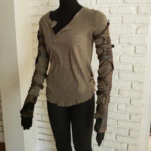 Leather Distressed Goth Apocalypse Gaunlets